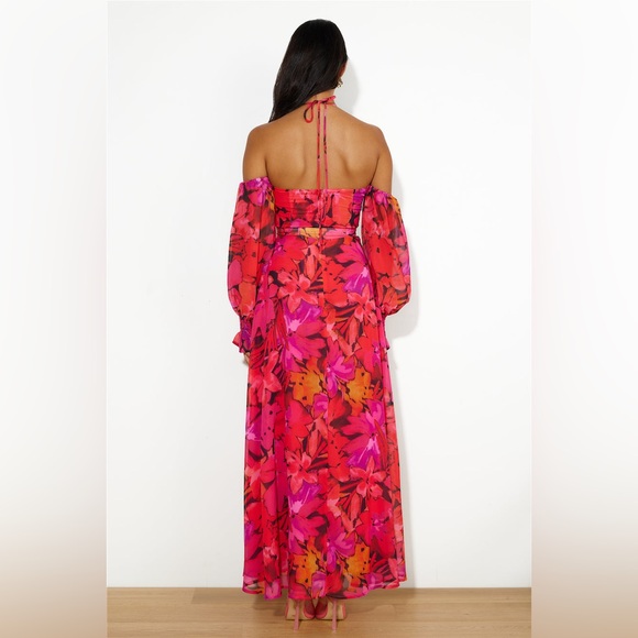 RUNAWAY KARMA MAXI DRESS ORANGE FLORAL Size 10 XL - Picture 5 of 13
